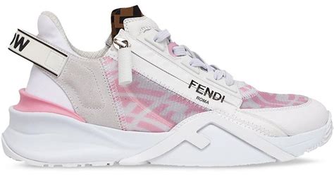 fendi multicolor leather sneakers|fendi pink leather sneakers.